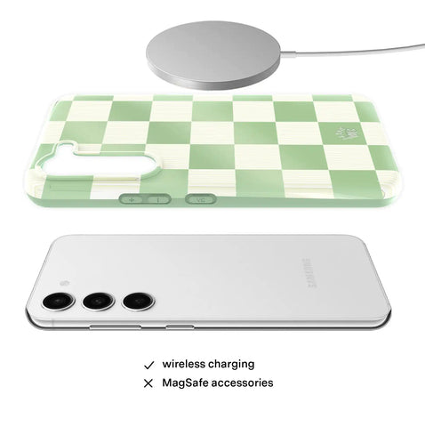 Pistachio Vibe Checkered Samsung Case