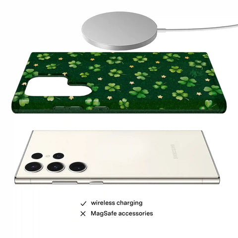 Lucky Clover Glitter Samsung Case