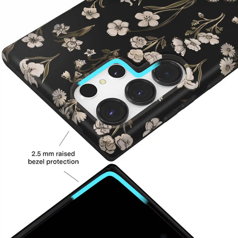 Nightbloom Gold Chrome Floral Samsung Case