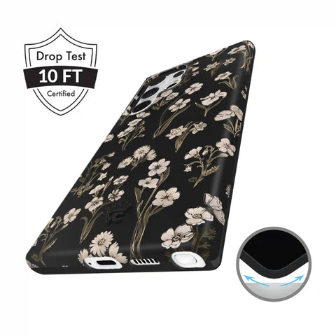 Nightbloom Gold Chrome Floral Samsung Case