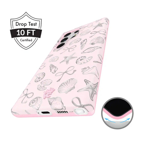 Pink Coastal Seashells Samsung Case