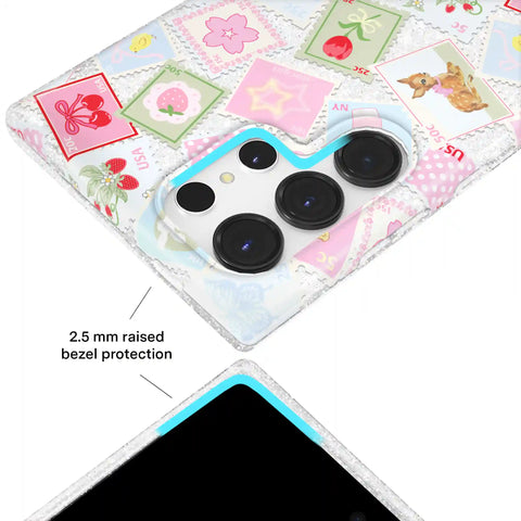 Spring Whimsy Stamps Glitter Samsung Case