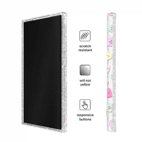 Sweet Hearts Glitter Samsung Case