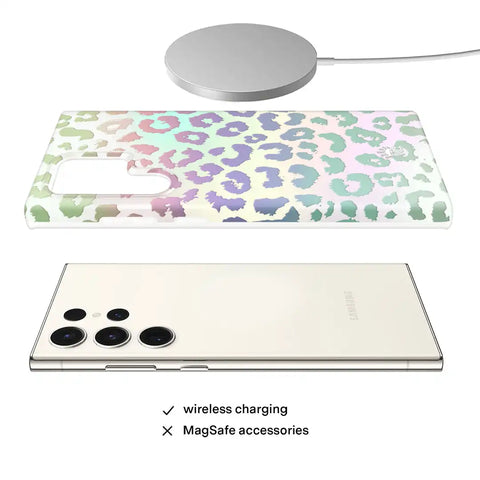 White Opal Leopard Samsung Case
