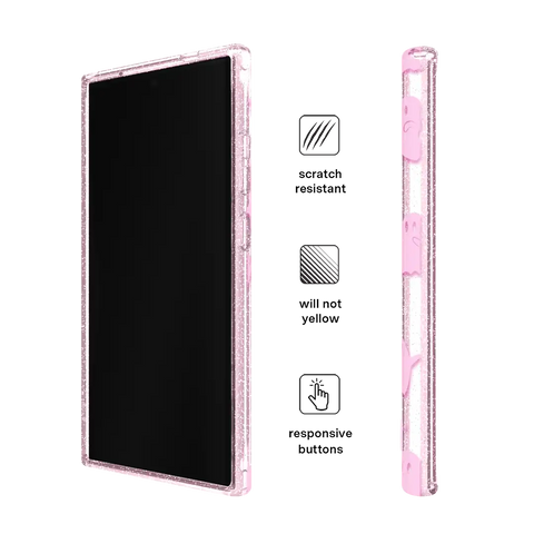 Ghosted Pink Glitter Samsung Case