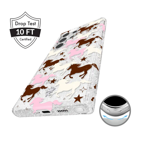 Pink Pony Glitter Samsung Case