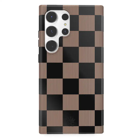Mocha Vibe Checkered Samsung Case