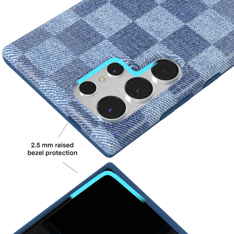 Denim Vibe Checkered Samsung Case