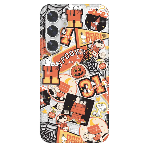 Snoopy Halloween Varsity Glitter Samsung Case