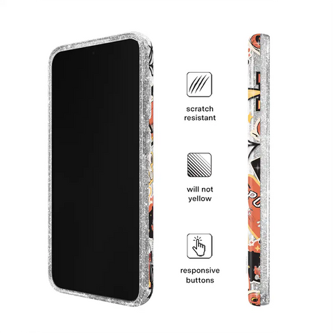 Snoopy Halloween Varsity Glitter Samsung Case