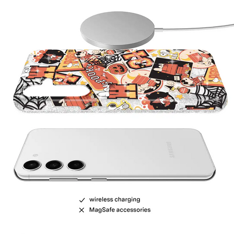 Snoopy Halloween Varsity Glitter Samsung Case