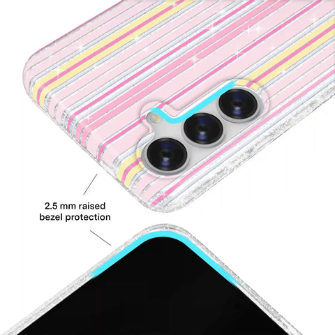 Sunkissed Stripes Glitter Samsung Case