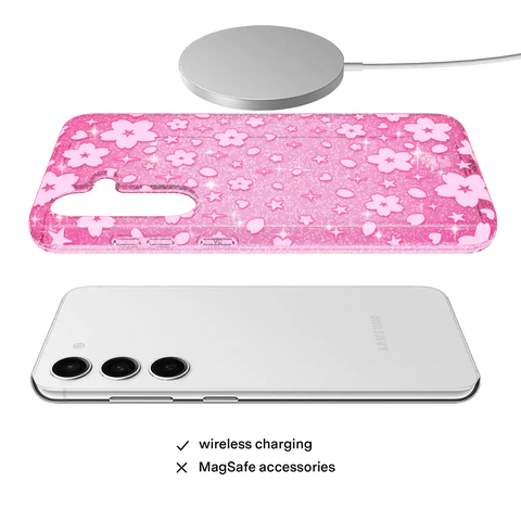 Cherry Blossom Glitter Samsung Case