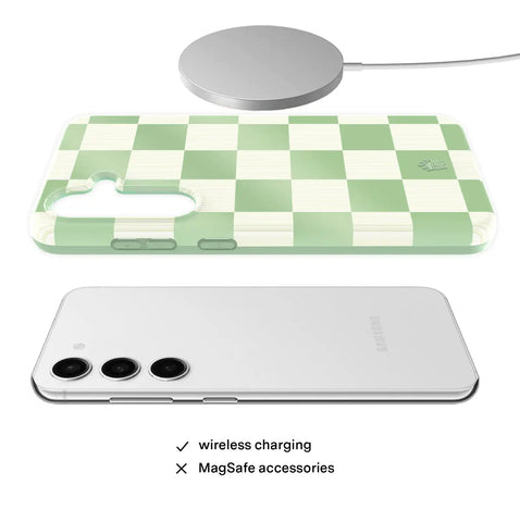 Pistachio Vibe Checkered Samsung Case