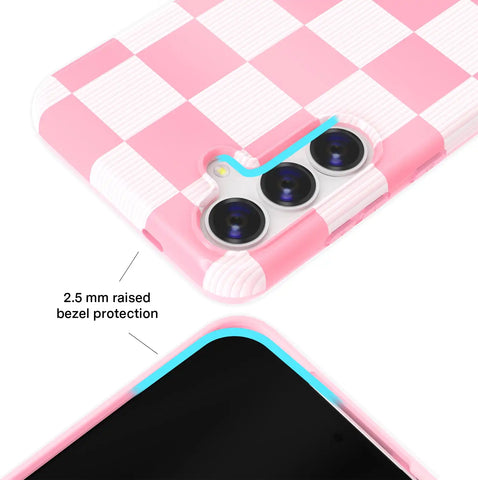 Pink Vibe Checkered Samsung Case