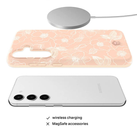 Peach Blossom Floral Samsung Case
