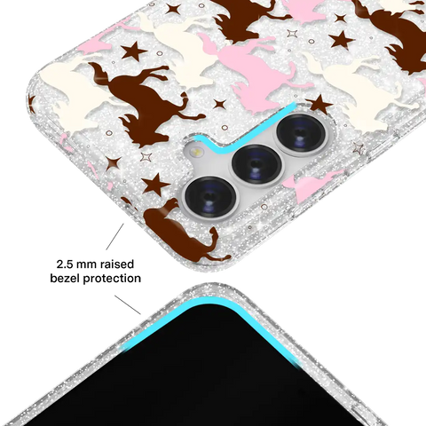 Pink Pony Glitter Samsung Case