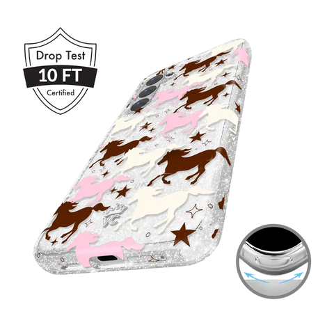 Pink Pony Glitter Samsung Case