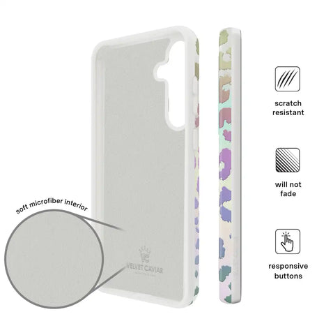 White Opal Leopard Samsung Case