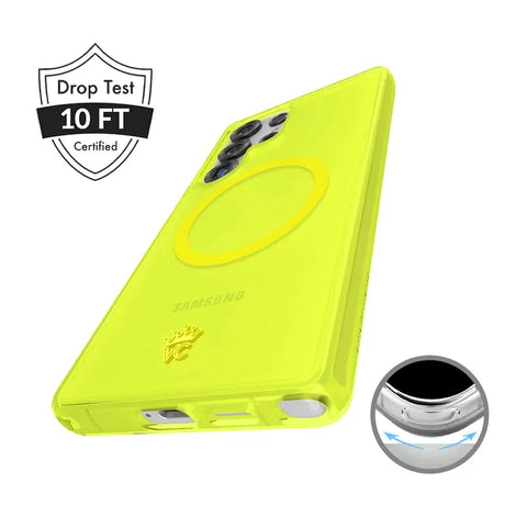 Neon Yellow Clear Samsung Case