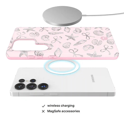 Pink Coastal Seashells Samsung Case
