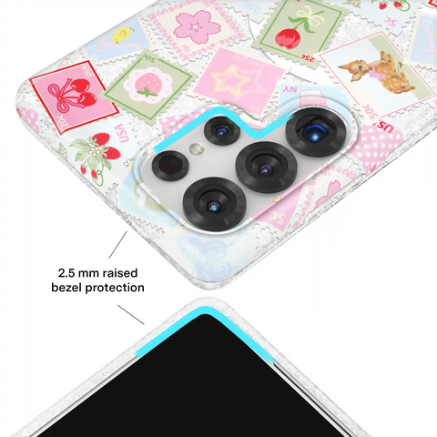 Spring Whimsy Stamps Glitter Samsung Case