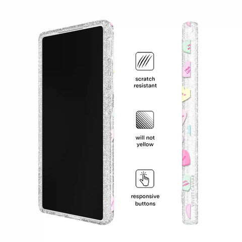 Sweet Hearts Glitter Samsung Case