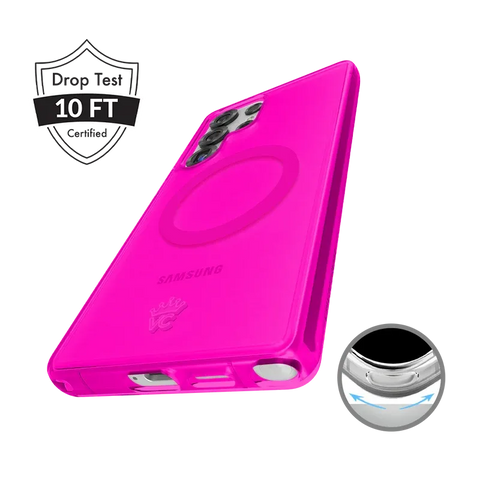 Neon Pink Clear Samsung Case