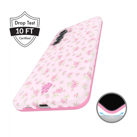 Dainty Pink Floral Samsung Case
