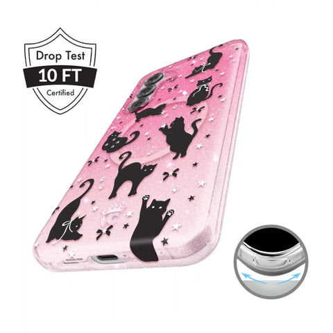 Lucky Kittens Glitter Samsung Case