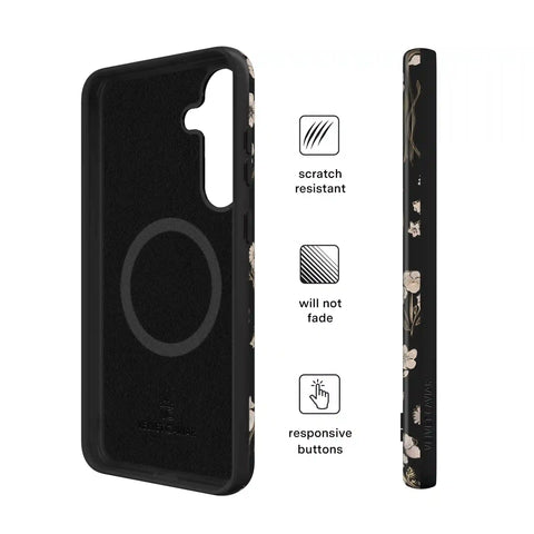 Nightbloom Gold Chrome Floral Samsung Case