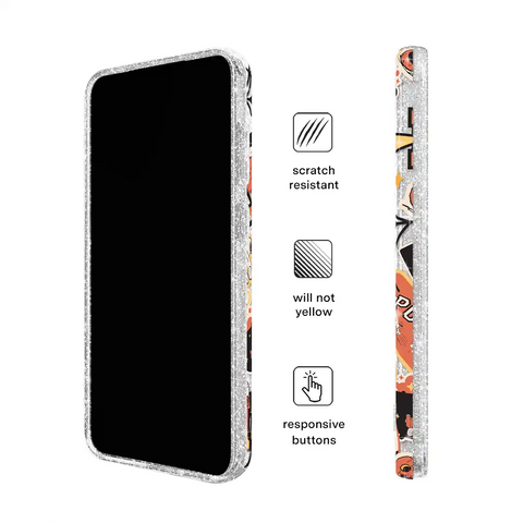 Snoopy Halloween Varsity Glitter Samsung Case