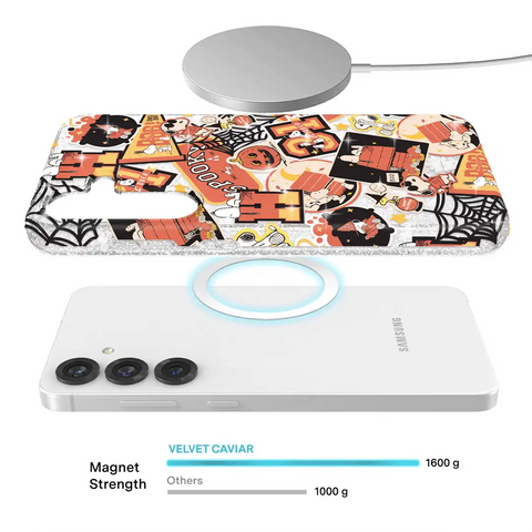 Snoopy Halloween Varsity Glitter Samsung Case
