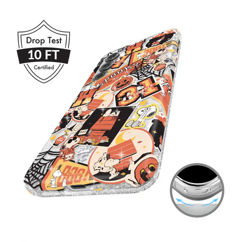 Snoopy Halloween Varsity Glitter Samsung Case