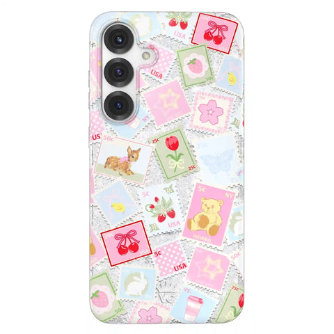Spring Whimsy Stamps Glitter Samsung Case