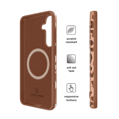 Bronze Chrome Leopard Samsung Case