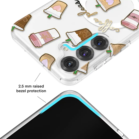 Coffee First Clear Samsung Galaxy Case