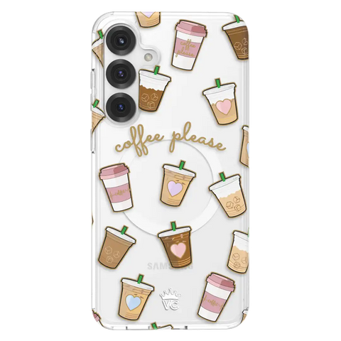 Coffee First Clear Samsung Galaxy Case