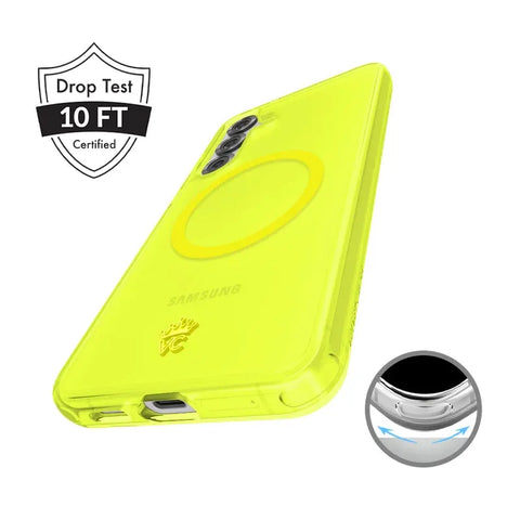 Neon Yellow Clear Samsung Case