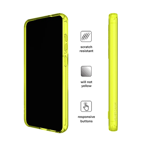 Neon Yellow Clear Samsung Case