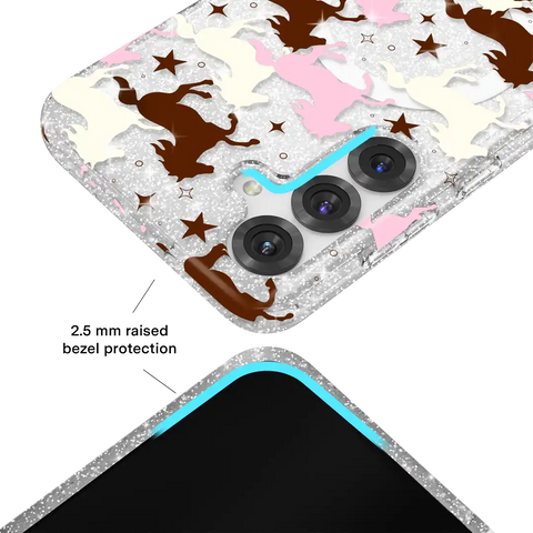 Pink Pony Glitter Samsung Case