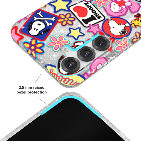 Snoopy Patchwork Glitter Samsung Case
