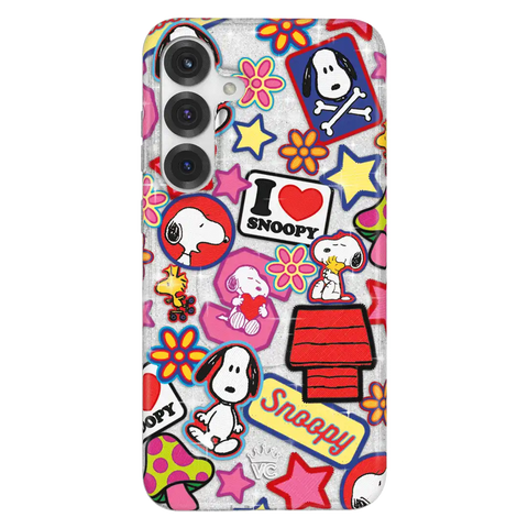 Snoopy Patchwork Glitter Samsung Case