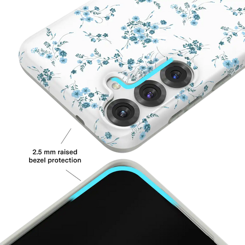 French Blue Floral Samsung Case