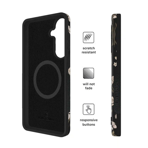 Nightbloom Gold Chrome Floral Samsung Case