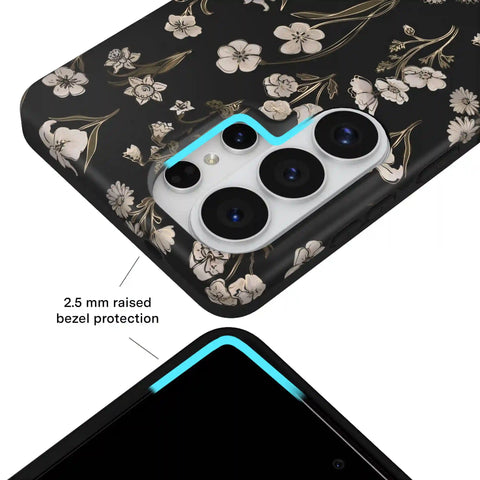 Nightbloom Gold Chrome Floral Samsung Case