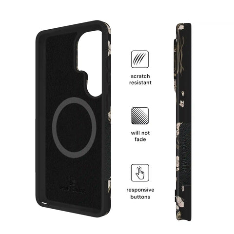 Nightbloom Gold Chrome Floral Samsung Case
