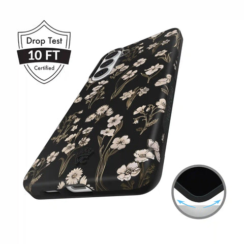 Nightbloom Gold Chrome Floral Samsung Case