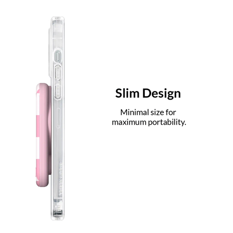 Pink Vibe Checkered Portable MagSafe Charger Power Pack
