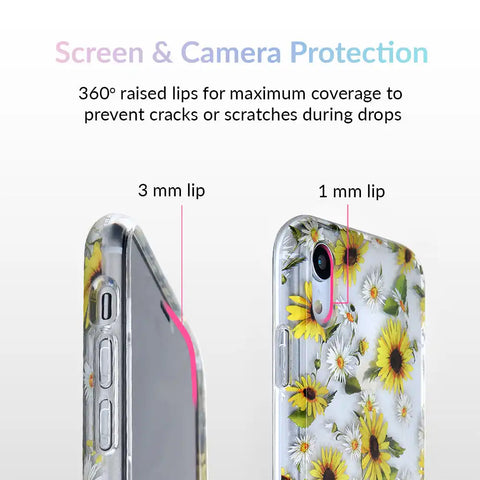 Sunflower Daisy Clear iPhone Case